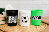 SOCCER PARTY CUPS - Soccer Party Cups Soccer Birthday Soccer Party Soccer Decorations Soccer Party Supplies Soccer Birthday Party Soccer