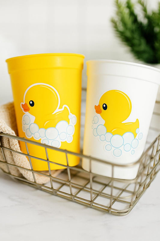 DUCK PARTY CUPS - Duck Birthday Duck Party Duck Baby Shower Duck Party Cups Duck Decorations Duck Cups Ducky Party Cups Rubber Ducky Cups