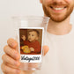 Custom Photo Party Cups 16oz Personalized Plastic Cups with Text for Parties Events Birthday Supplies Decorations Vintage Est Year Face Cups
