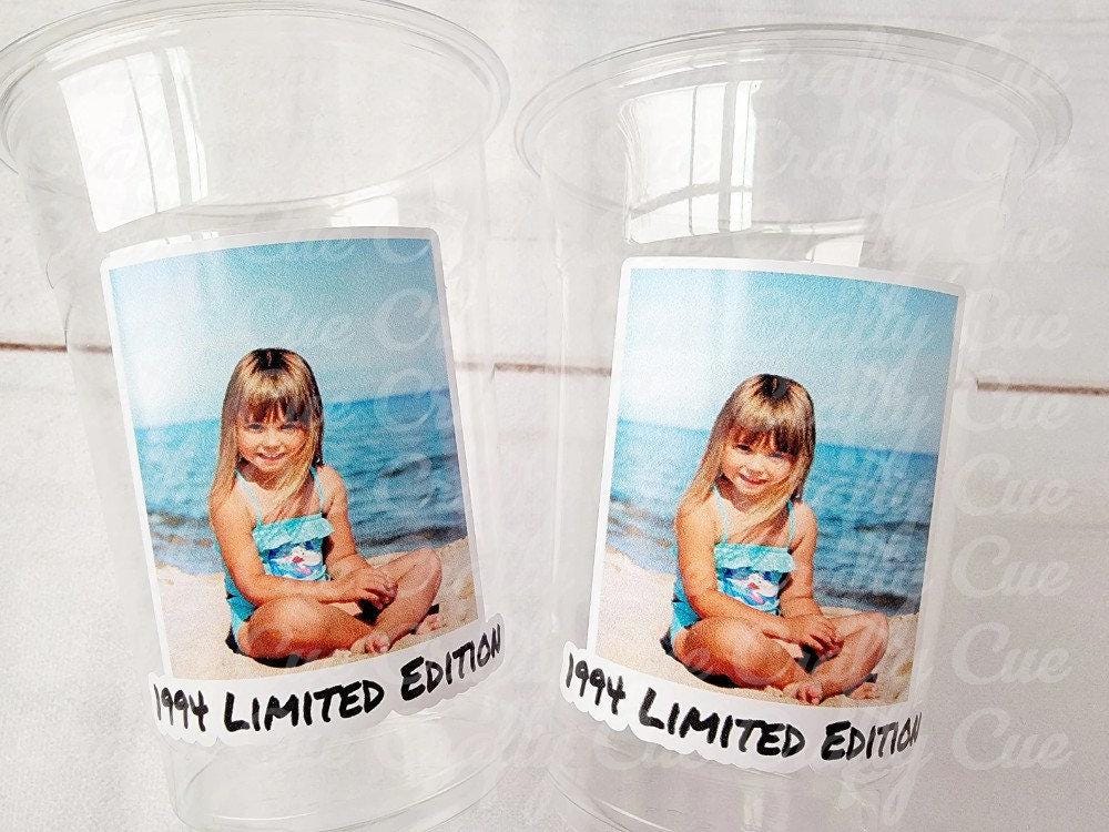 LIMITED EDITION Custom Plastic Cups With Picture Personalized 30th Birthday Cups Vintage 30th Birthday Party Custom Face Cups Decorations 30