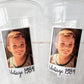 Custom Plastic Party Cups Personalized Party Cups Personalized 40th Birthday Cups Vintage 40th Cups Custom Face Party Cups Decorations