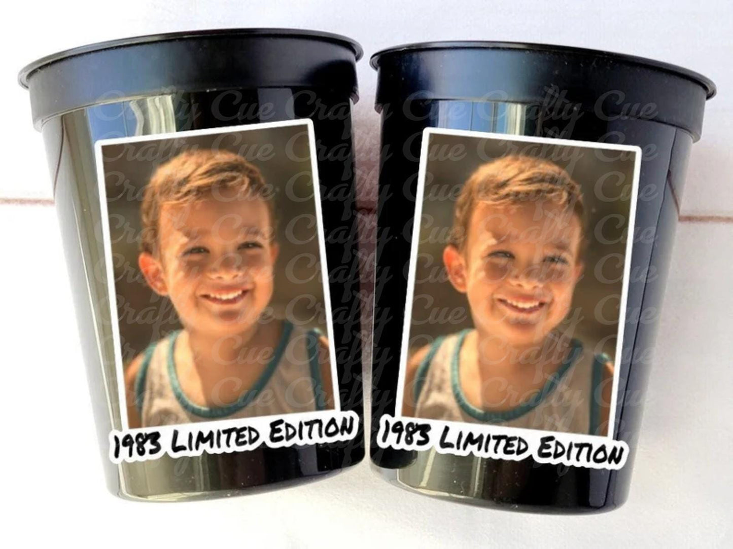 Custom Plastic Party Cups Personalized Party Cups Personalized 40th Birthday Cups Vintage 40th Cups 1983 Custom Face Party Cups Decorations