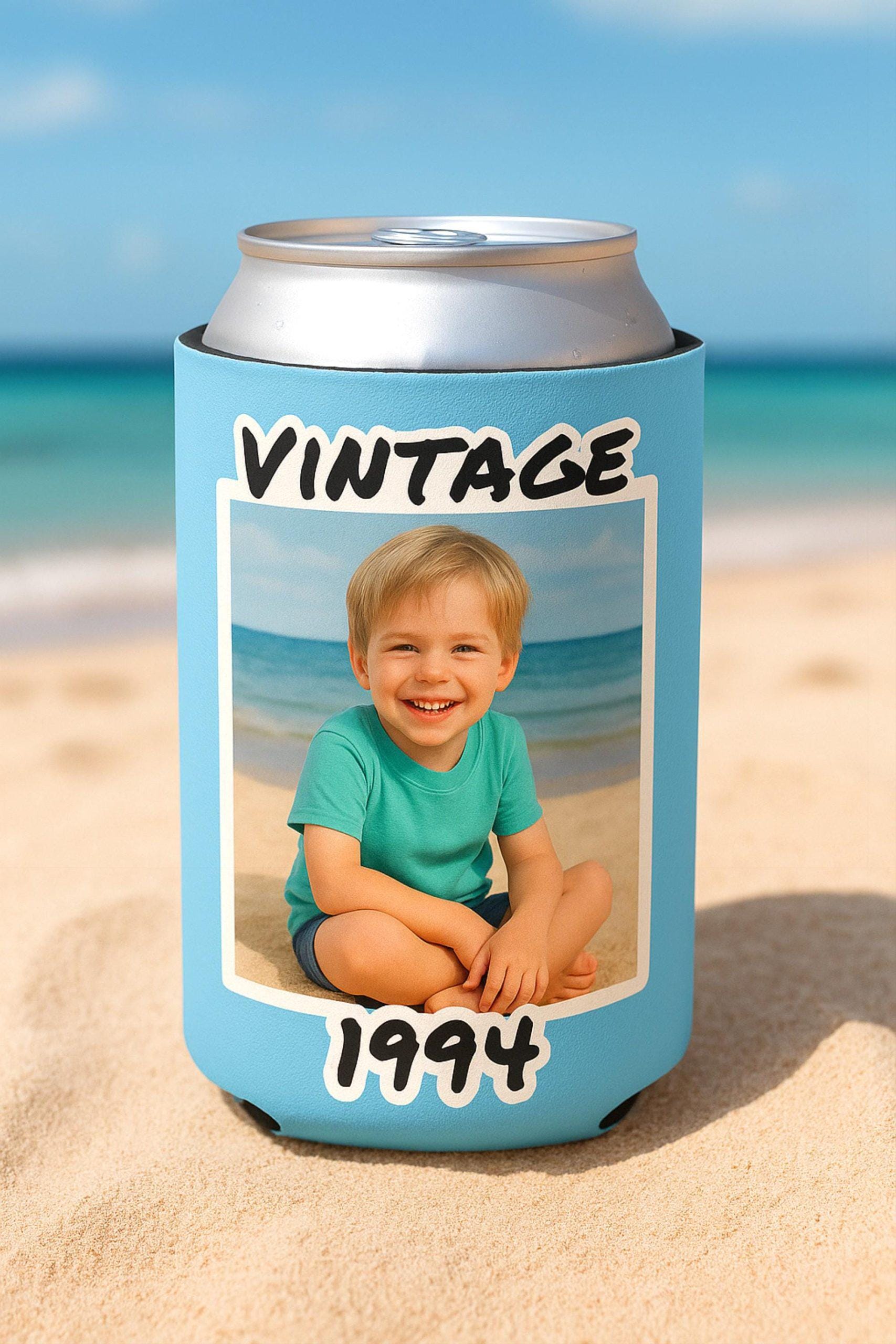 Personalized Can Cooler, Photo Can Cooler, Custom Picture Can Cooler, Bachelorette Party Favors, Custom Birthday Favor, Party Decor, Picture