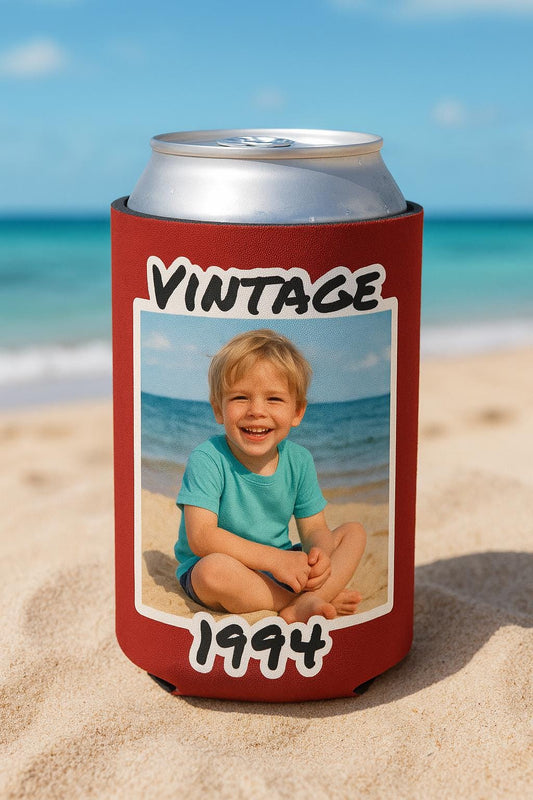 Personalized Can Cooler, Can Cooler, Custom Picture Can Cooler, Bachelorette Party Favors, Custom Birthday Favor, Custom Face, Slim Can