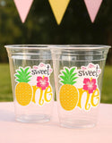 LUAU PARTY CUPS -Aloha Party Cups Luau Party Decoration Pineapple Party Cup Luau 1st Birthday Tropical Party Decorations Luau First Birthday