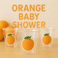 ORANGE PARTY CUPS - Orange Baby Shower Cups A Little Is On The Way Orange Baby Shower Decorations Orange Baby Shower Favors Little Oranges