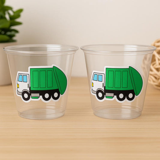 GARBAGE TRUCK PARTY Cups - Garbage Truck Treat Cups Garbage Truck Party Favors Garbage Truck Birthday Favors Trash Garbage Birthday
