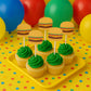 Hamburger Cupcake Toppers, Barbecue Cupcake, Fast Food Cupcake Toppers, Cook Out Cupcake Toppers, Cheeseburger cupcake toppers, Burger Party