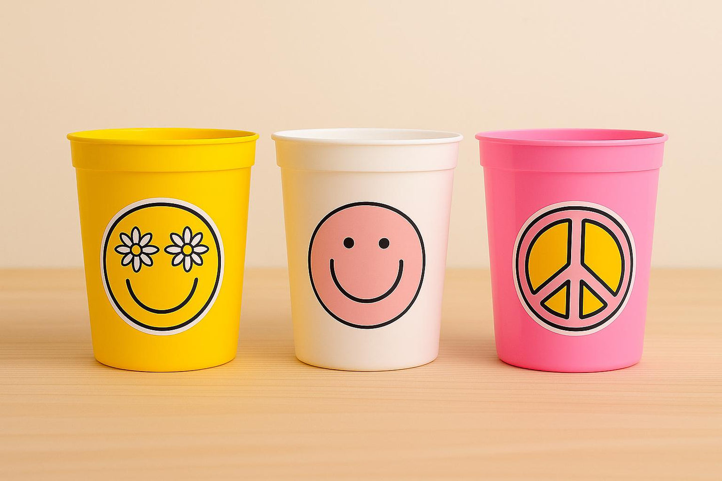 70s PARTY CUPS - 70's Birthday Cups 70s Party Cups 70s Decorations 70's Birthday Party 70's Birthday Party Decorations Hippie Two Groovy