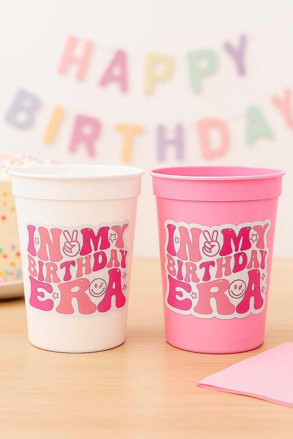 Birthday Party Cups - In my Birthday Era Party Cups Birthday Favor Cups birthday Party Favors Custom Birthday Cups Party Decorations