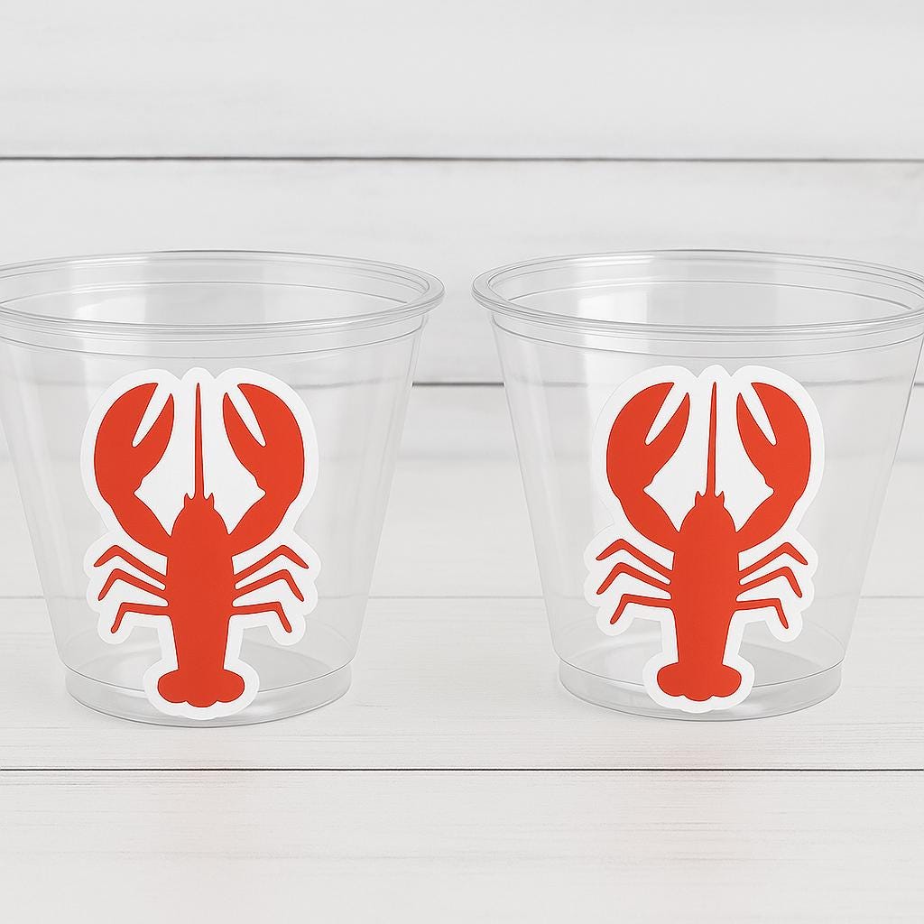 Crawfish Party Cups Crawfish Boil Cups Crawfish Birthday Crawfish Boil Decorations Crawfish Party Favors Crayfish Crawfish Boil Party Cups