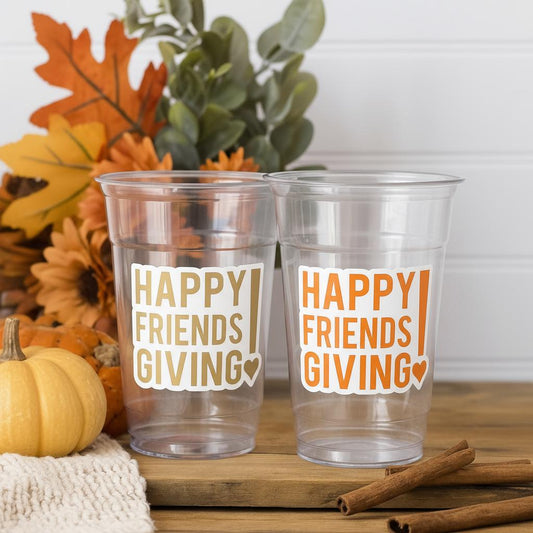 FRIENDSGIVING PARTY CUPS - Friendsgiving Cups Friendsgiving Decorations Happy Friendsgiving Party Friendsgiving Party Favors Thanksgiving