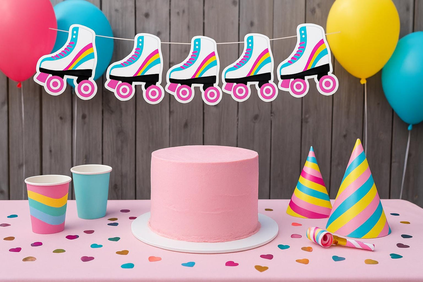 Roller Skate Garland, Roller Skate Banner, Roller Skate Party Banner, Roller Skate Decorations, Roller Skate Party Supplies, Roller Skating