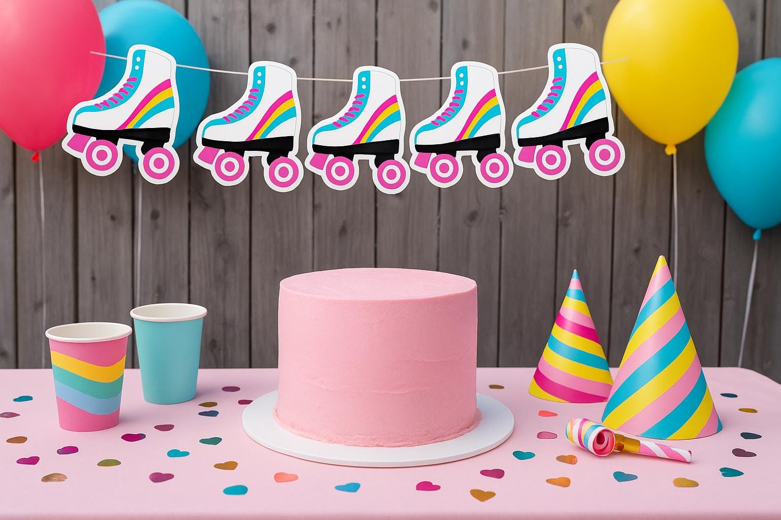 Roller Skate Garland, Roller Skate Banner, Roller Skate Party Banner, Roller Skate Decorations, Roller Skate Party Supplies, Roller Skating