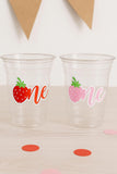 STRAWBERRY PARTY CUPS - Strawberry Birthday Cups Strawberry Cups First Birthday Strawberry Party Decorations Strawberry Baby Shower