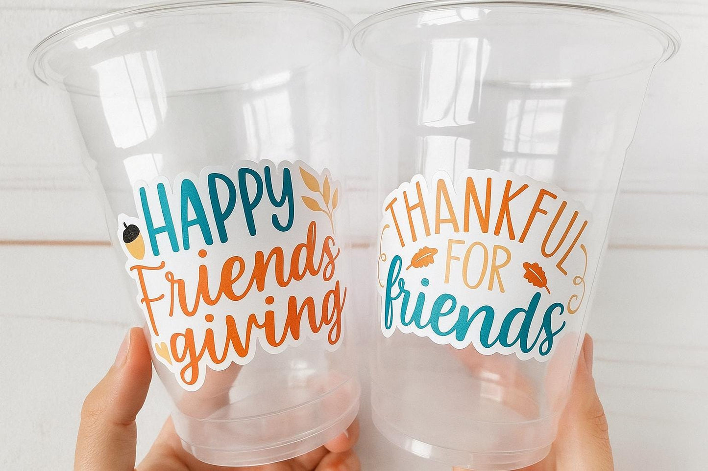 FRIENDSGIVING PARTY CUPS - Friendsgiving Cups Friendsgiving Decorations Happy Friendsgiving Party Friendsgiving Party Favors Thanksgiving