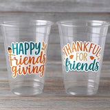 FRIENDSGIVING PARTY CUPS - Friendsgiving Cups Friendsgiving Decorations Happy Friendsgiving Party Friendsgiving Party Favors Thanksgiving
