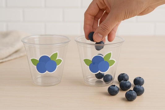 BLUEBERRY PARTY CUPS Blueberry Birthday Cups Blueberry Cups First Birthday Blueberry One Party Decorations Blueberry Party Favors Supplies