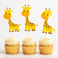 Giraffe Cupcake Toppers, Jungle Cupcake Toppers, Safari Baby Shower Toppers, Baby Shower Cupcake Toppers, Giraffe Party Decorations Supplies