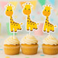 Giraffe Cupcake Toppers, Jungle Cupcake Toppers, Safari Baby Shower Toppers, Baby Shower Cupcake Toppers, Giraffe Party Decorations Supplies