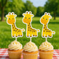 Giraffe Cupcake Toppers, Jungle Cupcake Toppers, Safari Baby Shower Toppers, Baby Shower Cupcake Toppers, Giraffe Party Decorations Supplies