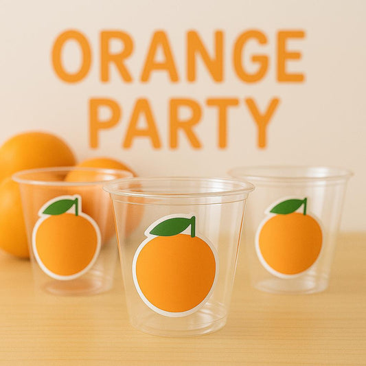 ORANGE PARTY CUPS - Orange Baby Shower Cups A Little Is On The Way Orange Baby Shower Decorations Orange Baby Shower Favors Little Oranges