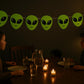 Alien Head Garland, Alien Head Banner, Alien Face Garland, Alien Face Banner, UFO Birthday, Alien Birthday, Alien Party, Alien Decorations