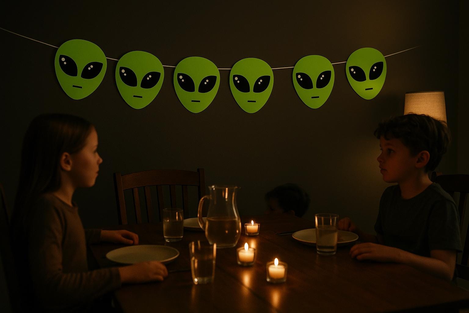 Alien Head Garland, Alien Head Banner, Alien Face Garland, Alien Face Banner, UFO Birthday, Alien Birthday, Alien Party, Alien Decorations