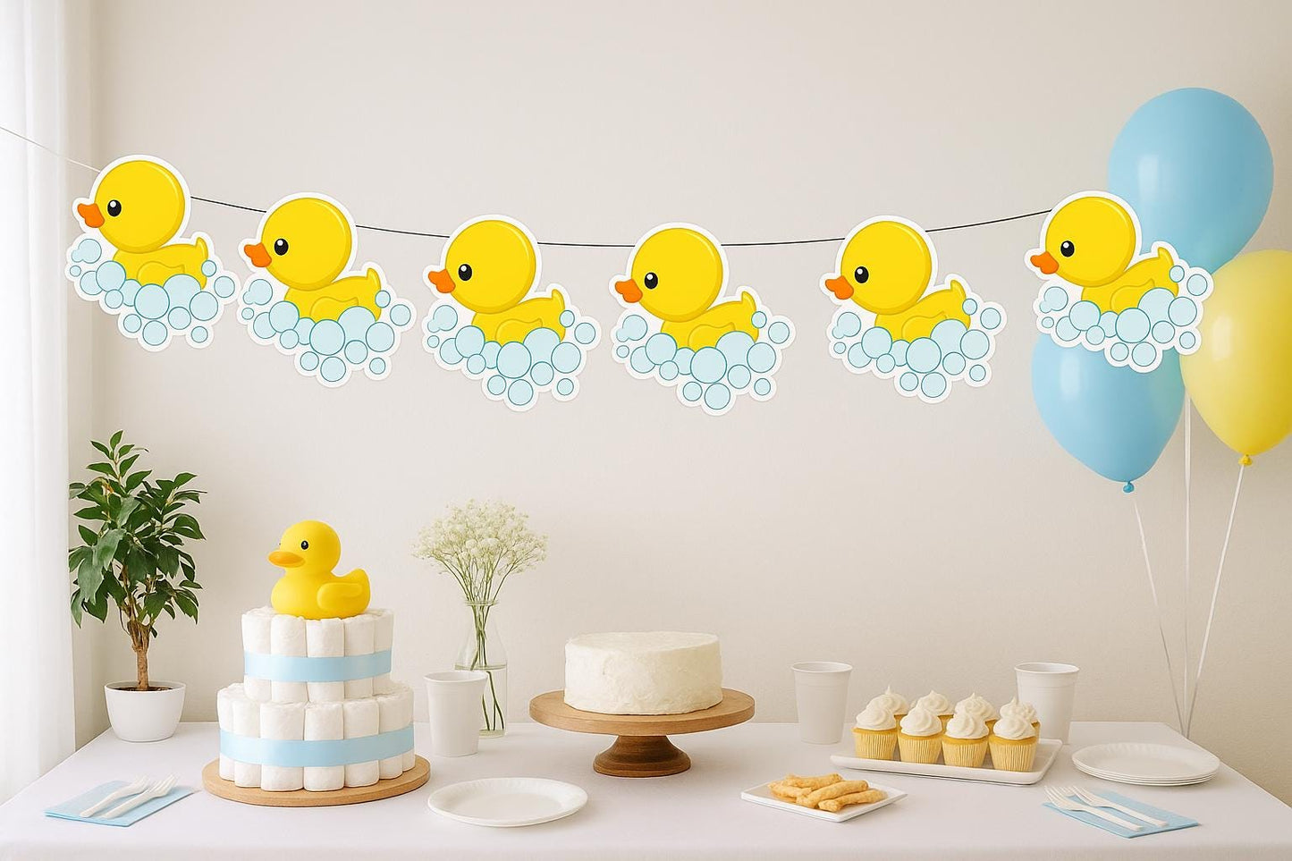 Rubber Duck Banner, Rubber Duck Garland, Rubber Duck Decorations, Rubber Duck Baby Shower, Rubber Duck Photo Prop, Rubber Duck Birthday
