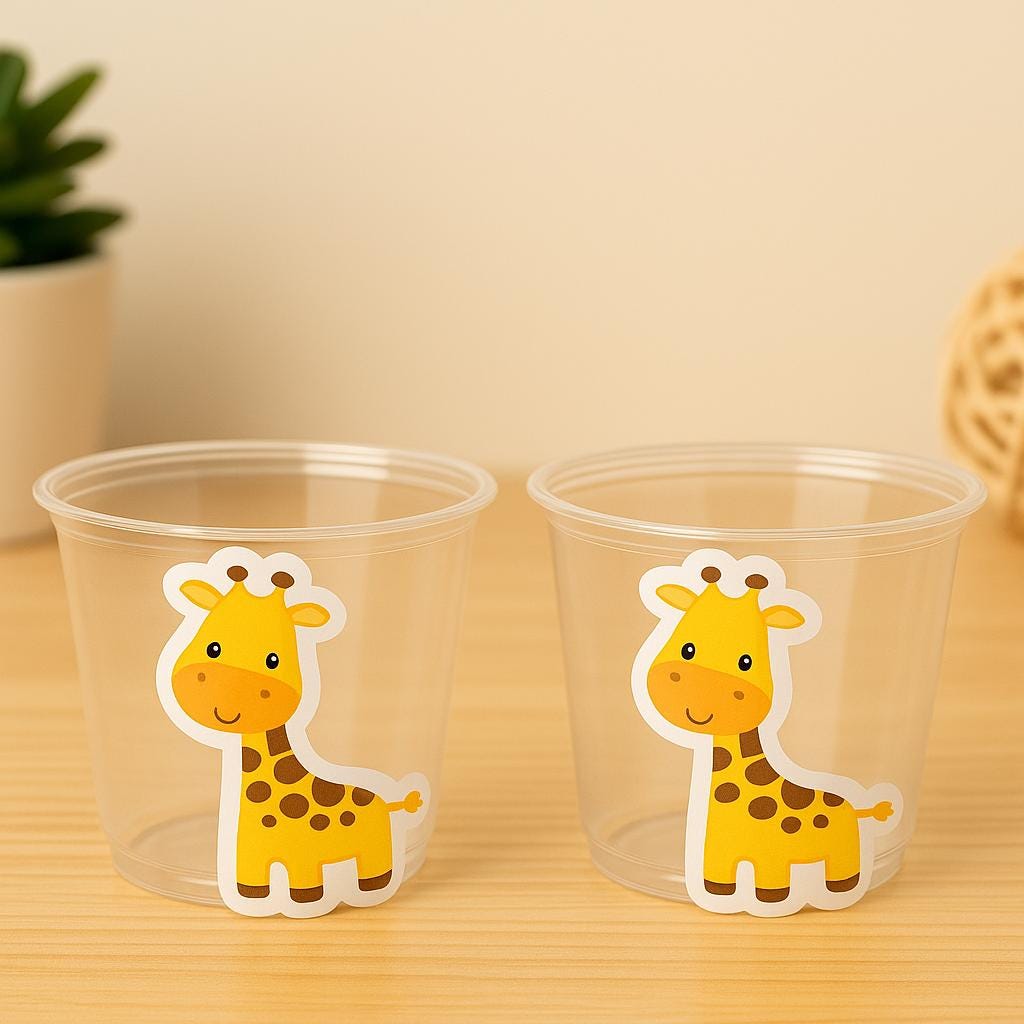 GIRAFFE PARTY CUPS - Giraffe Cups Giraffe Baby Shower Giraffe Party Decorations Giraffe Party Supplies Giraffe Party Favors Giraffe Birthday