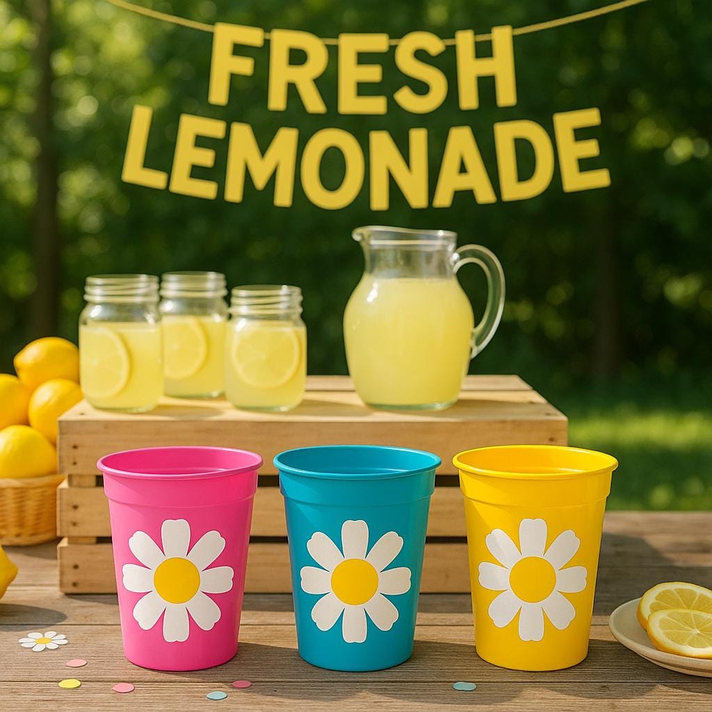 DAISY CUPS - Daisy Birthday Party Cups Daisy Baby Shower Cups Floral Flower Party Cups Daisy Party Favors Daisy Flower Cup 70S Party Cups