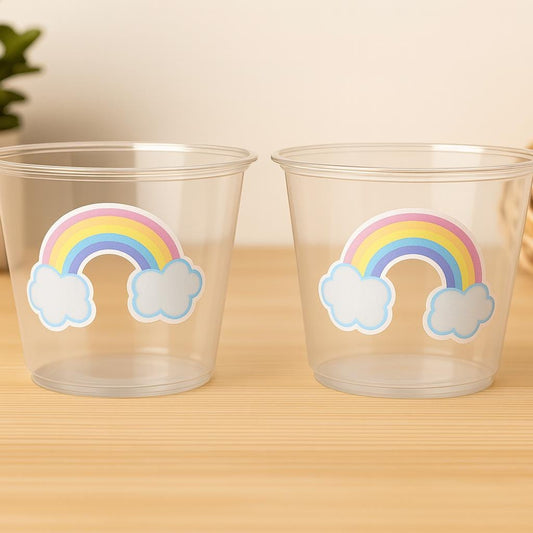 RAINBOW PARTY CUPS - Rainbow Cups Rainbow Decorations Rainbow Birthday Rainbow Party Rainbow Party Favors Rainbow Baby Shower Pastel Rainbow