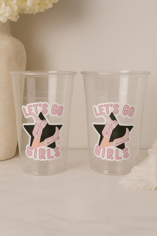 COWGIRL Party Cups - Let's Go Girls Cowgirl Bachelorette Party Cups Cowgirl Cups Cowgirl Party Decorations Cowgirl Birthday Rodeo Party Cup