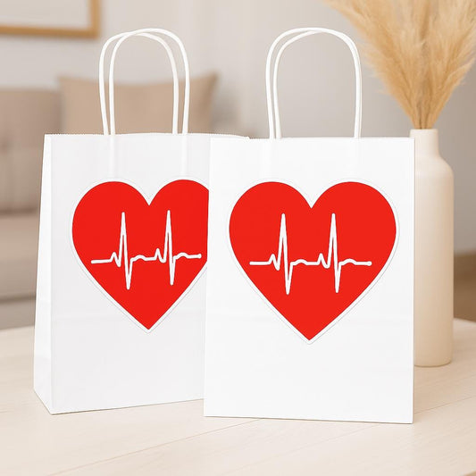 Nurse Goody Bags, Heart With Pulse Bags, Nurse Birthday, Nurse Graduation, Nursing School, Nurse Party Favor Bags, Doctor's Party Favor Bags