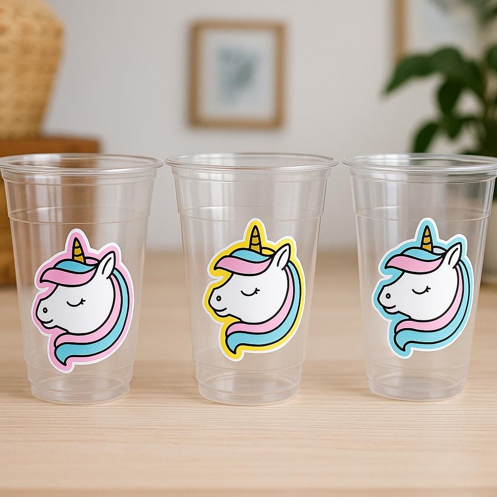 Unicorn Party Cups, Unicorn Birthday, Unicorn Party, Unicorn Treat Cups, Unicorn Party Cups, Unicorn Decorations, Unicorn Cups