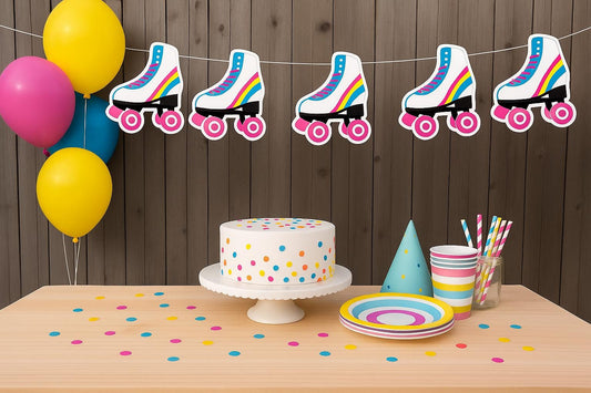 Roller Skate Garland, Roller Skate Banner, Roller Skate Party Banner, Roller Skate Decorations, Roller Skate Party Supplies, Roller Skating