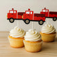 Firetruck Cupcake Toppers Firetruck Birthday Party Firetruck Party Decorations Firetruck Cake Toppers Firetruck Cupcake Picks Fireman Party