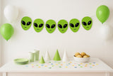 Alien Head Garland, Alien Head Banner, Alien Face Garland, Alien Face Banner, UFO Birthday, Alien Birthday, Alien Party, Alien Decorations