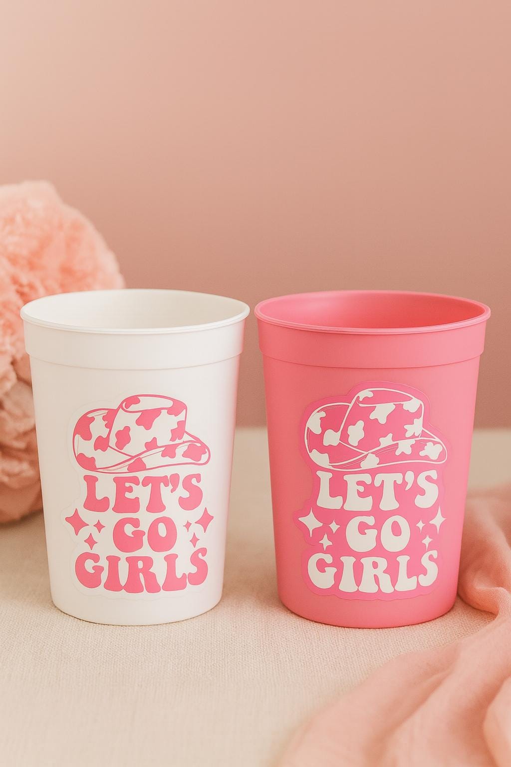 COWGIRL PARTY CUPS - Cowgirl Cups Cowgirl Party Decorations Cowgirl Bachelorette Party Cowgirl Hat Birthday Rodeo Party Cups Let's Go Girls