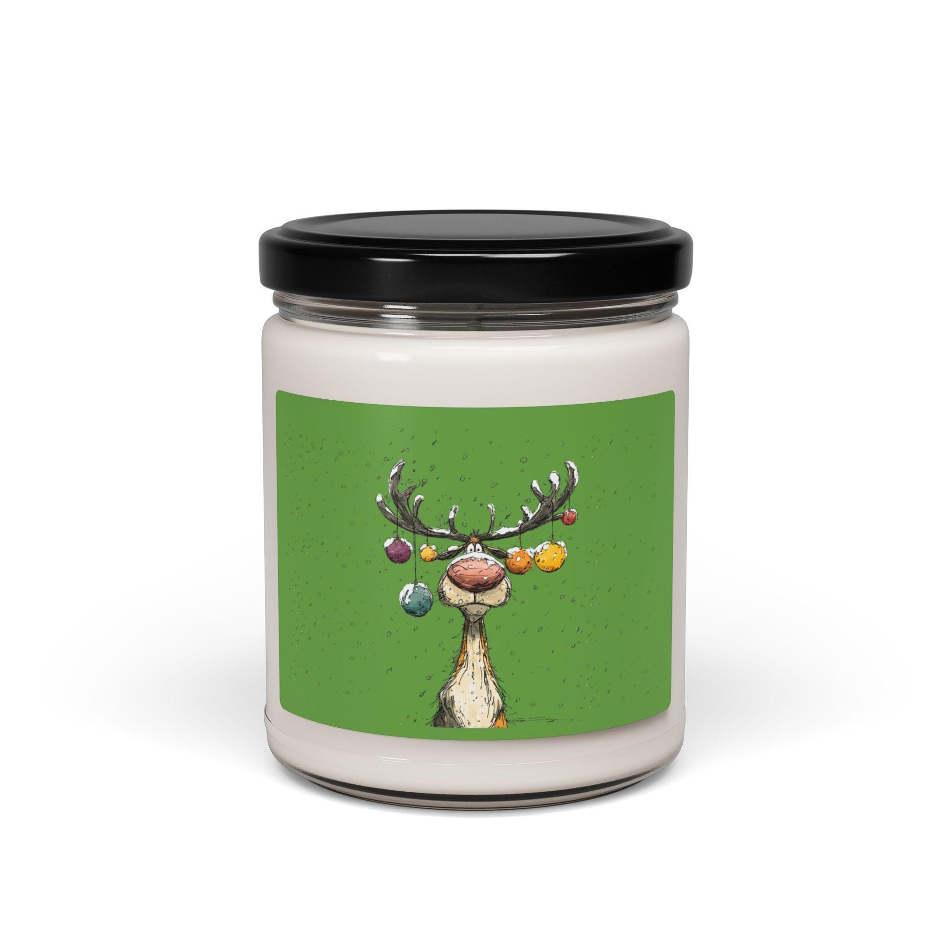 Christmas Reindeer Candle 9oz Soy Scented | Holiday Decor | Christmas Candle | Funny Christmas Gift | Reindeer Candle Gift | Funny Xmas Gift