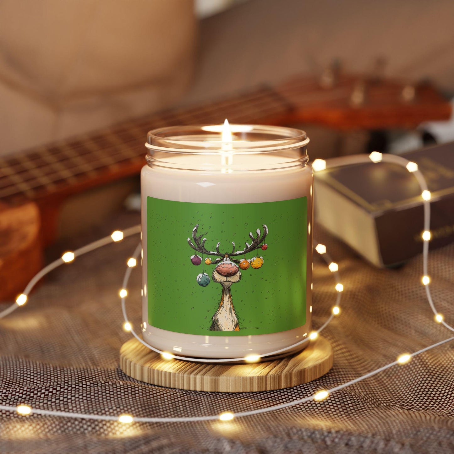 Christmas Reindeer Candle 9oz Soy Scented | Holiday Decor | Christmas Candle | Funny Christmas Gift | Reindeer Candle Gift | Funny Xmas Gift