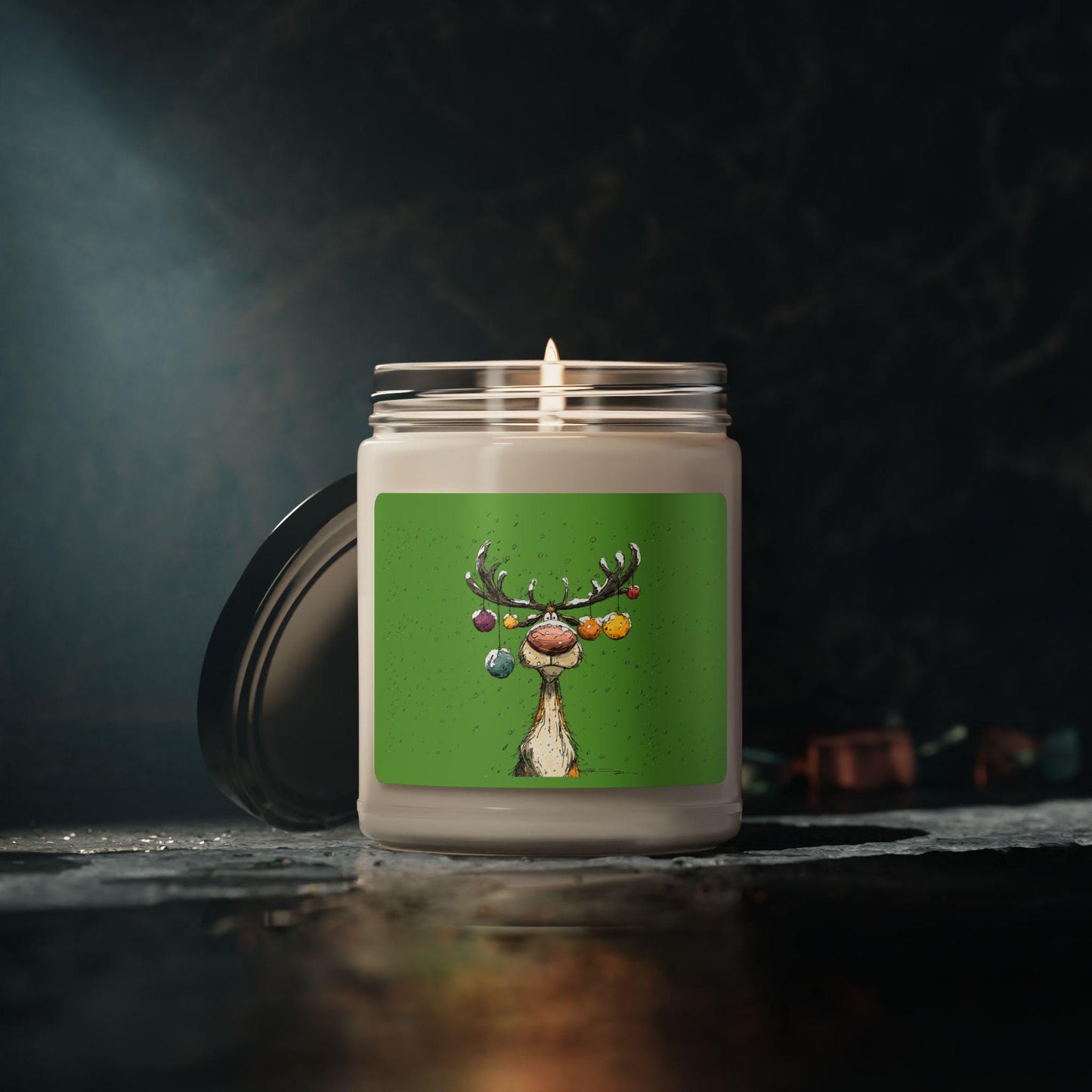 Christmas Reindeer Candle 9oz Soy Scented | Holiday Decor | Christmas Candle | Funny Christmas Gift | Reindeer Candle Gift | Funny Xmas Gift
