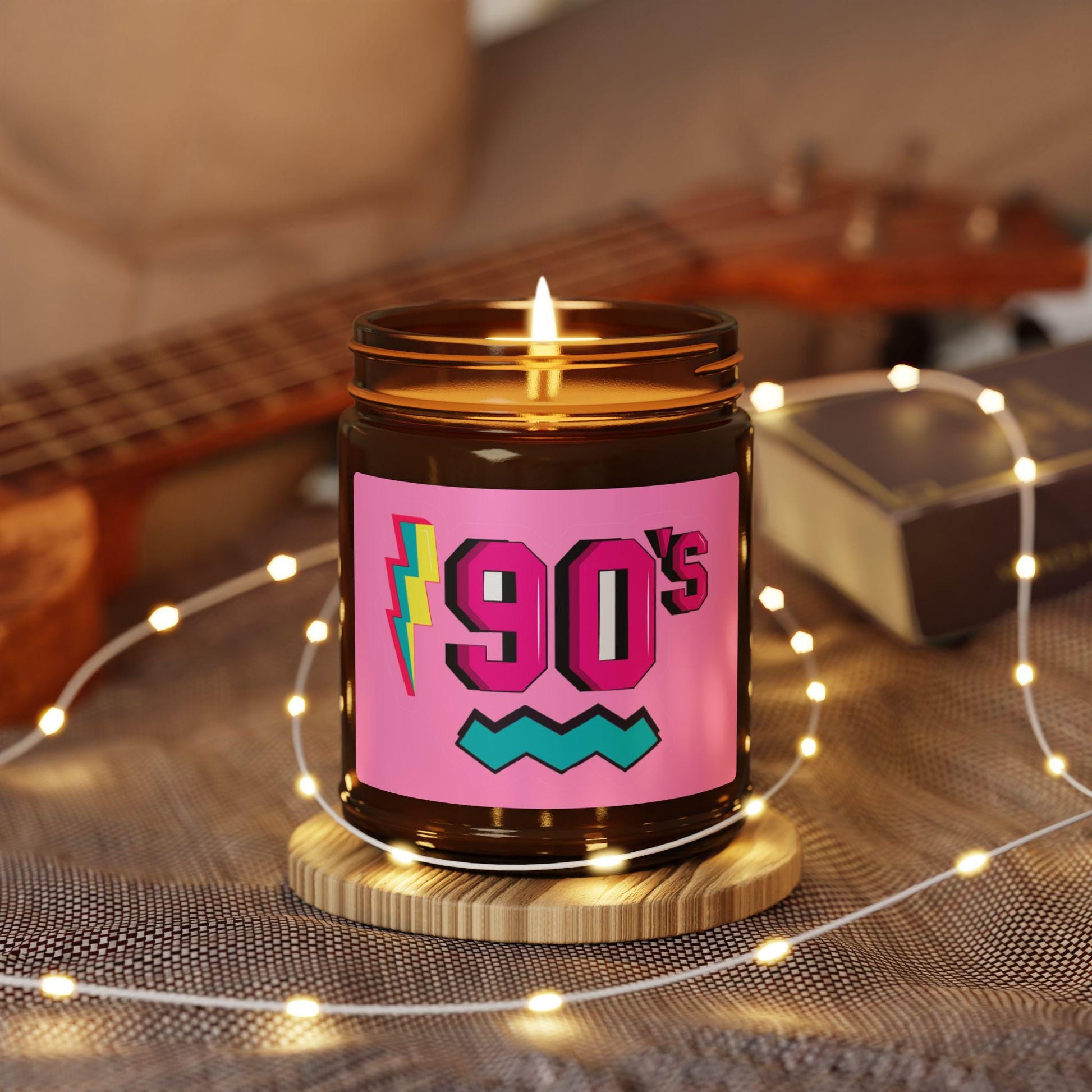 90's Candle, Retro Candle, 90's Birthday Gift, Soy Candle, Retro 90's Amber Jar Candle, Home Decor, 90's Party Gift, Vintage Candle, Gift