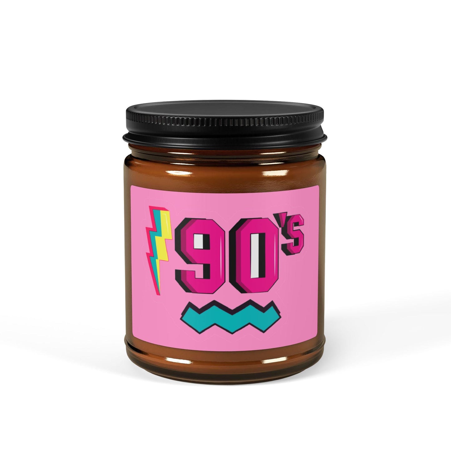 90's Candle, Retro Candle, 90's Birthday Gift, Soy Candle, Retro 90's Amber Jar Candle, Home Decor, 90's Party Gift, Vintage Candle, Gift