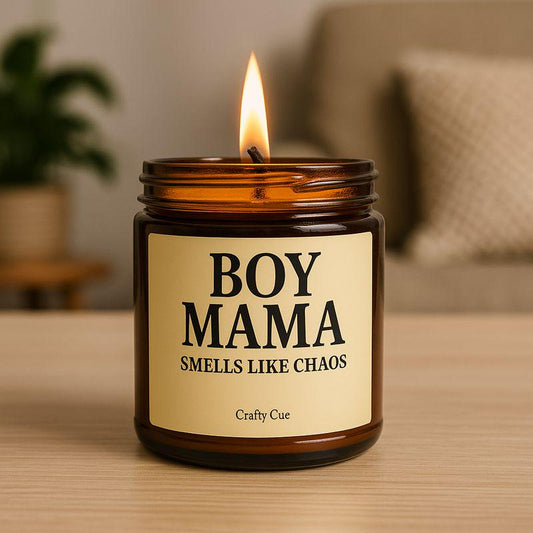 Boy Mom Chaos Candle, Boy Mama Candle, Embrace the Madness, Funny Mom Life Scent, Unique Gift for Mother, Humorous Parenting, Family Love
