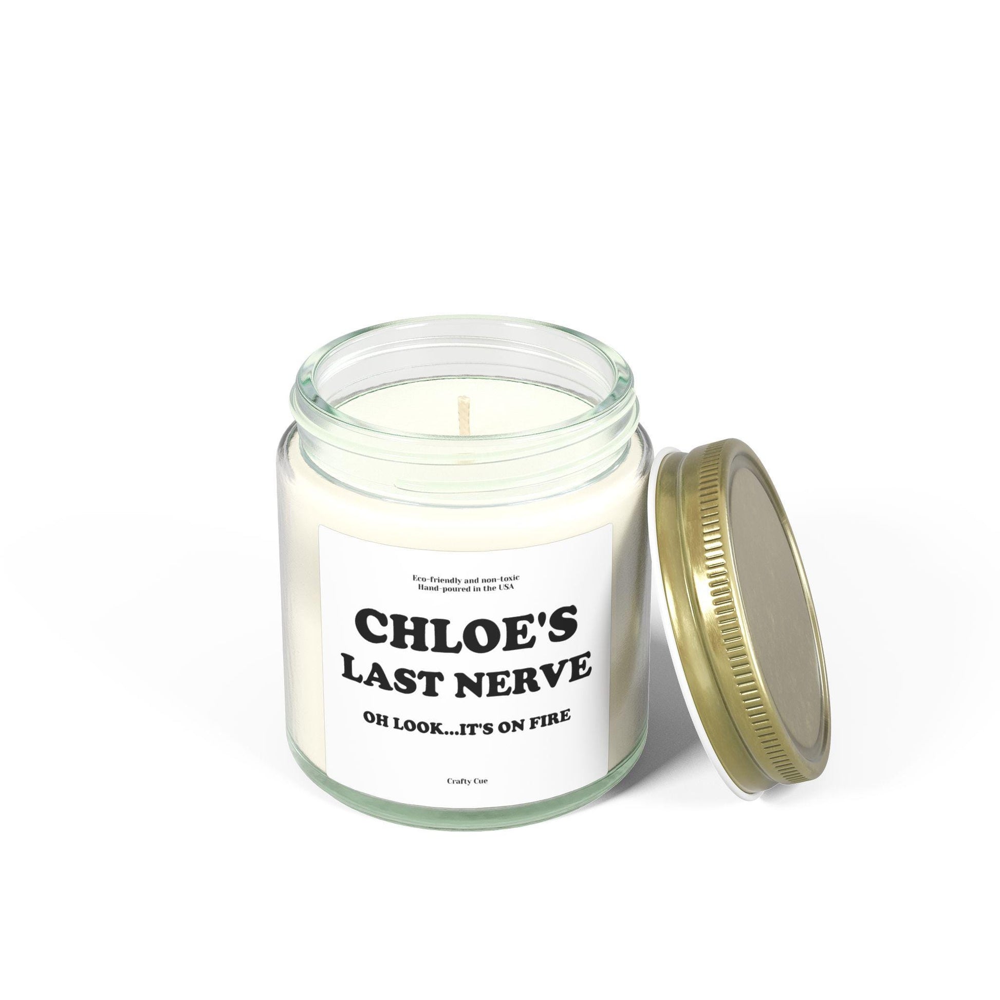 Personalized Last Nerve Soy Candle, Custom Name Candle Gift, Funny Scented Candle for Her or Him Christmas Gift, Birthday Gift, Funny Gifts
