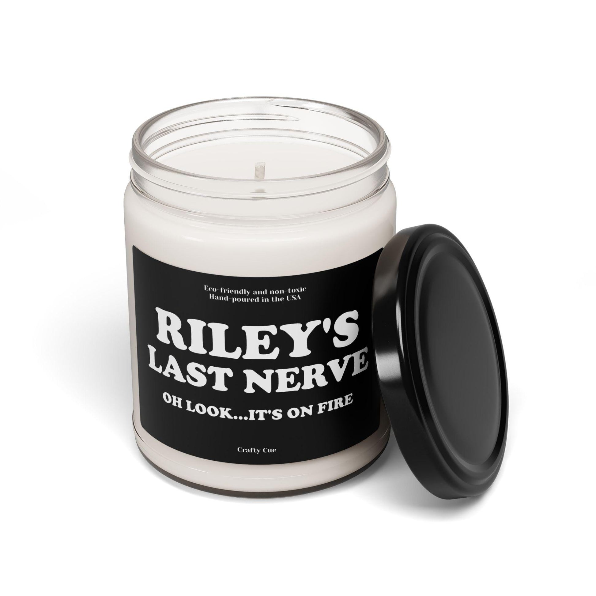 Personalized Last Nerve Candle, Custom Name Funny Soy Candle Gift for Coworker, Friend, or Boss, Dad, Her, Him, Mom, Employee, Funny Gift