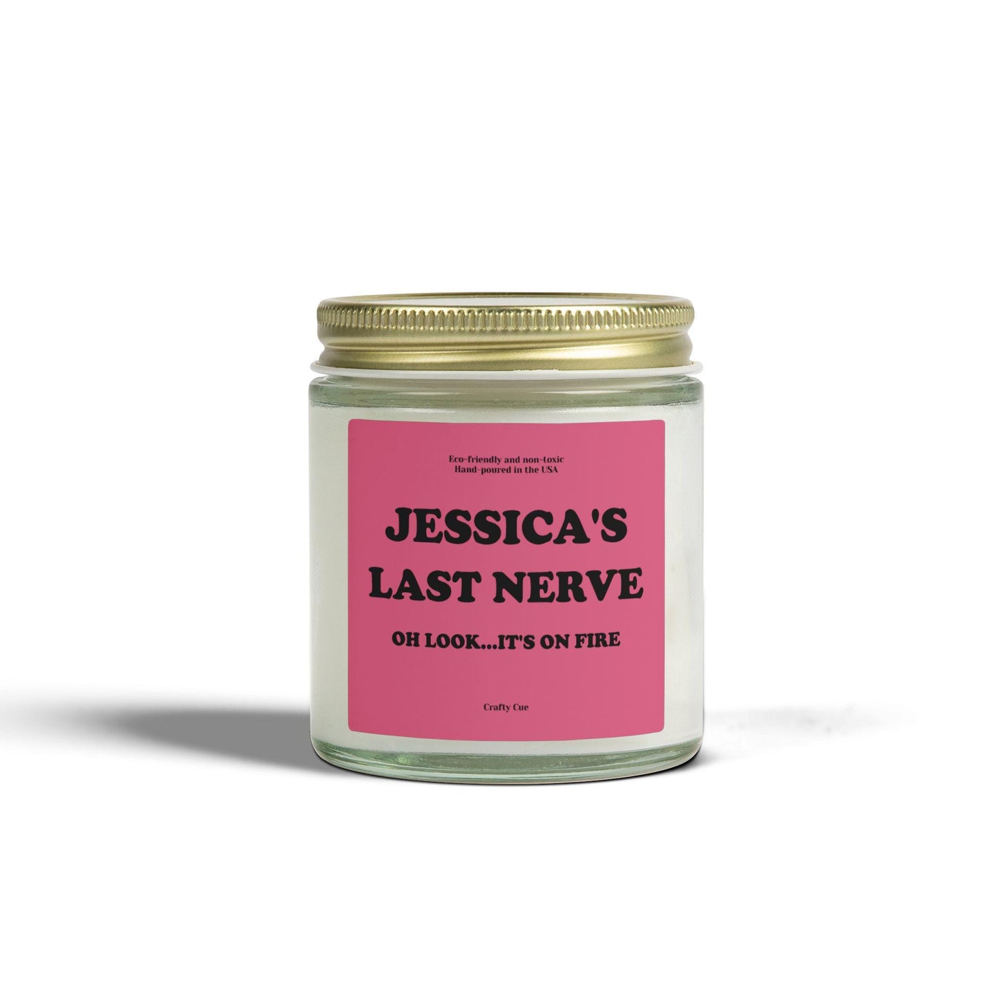 Funny Sarcastic Candle Gifts for Coworkers, Custom Name Soy Candle, Office Humor Candle, Funny Employee Gift