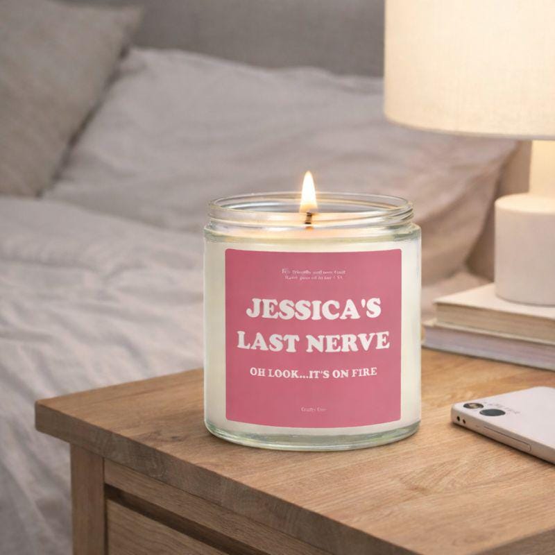 Funny Sarcastic Candle Gifts for Coworkers, Personalized Office Humor Soy Candle, Work Bestie Gift, Employee Desk Decor