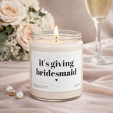 Its Giving Bridesmaid Candle, Bridesmaid Gift, Bridesmaid Proposal, Bridesmaid Box, Bridal Party Gift, Wedding Planning, Bridal Party Gifts